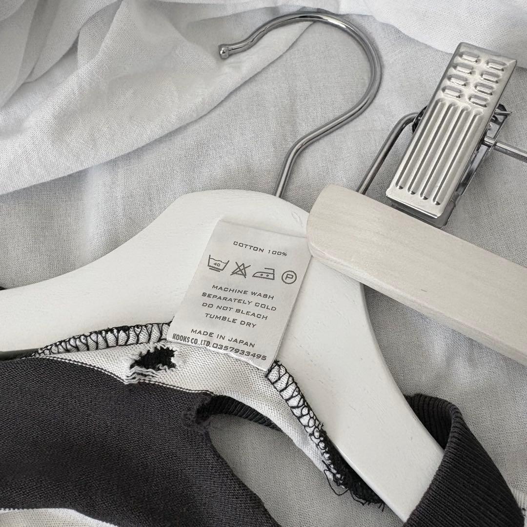 ナンバーナイン モダンエイジ期 ダメージ ボーダー カットソー 02SS