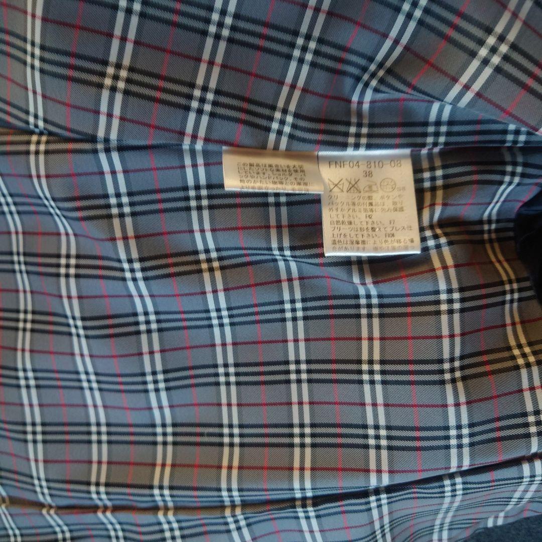 BURBERRY　BLUELABEL　ブルレ　裾　プリーツ　ウール　コート