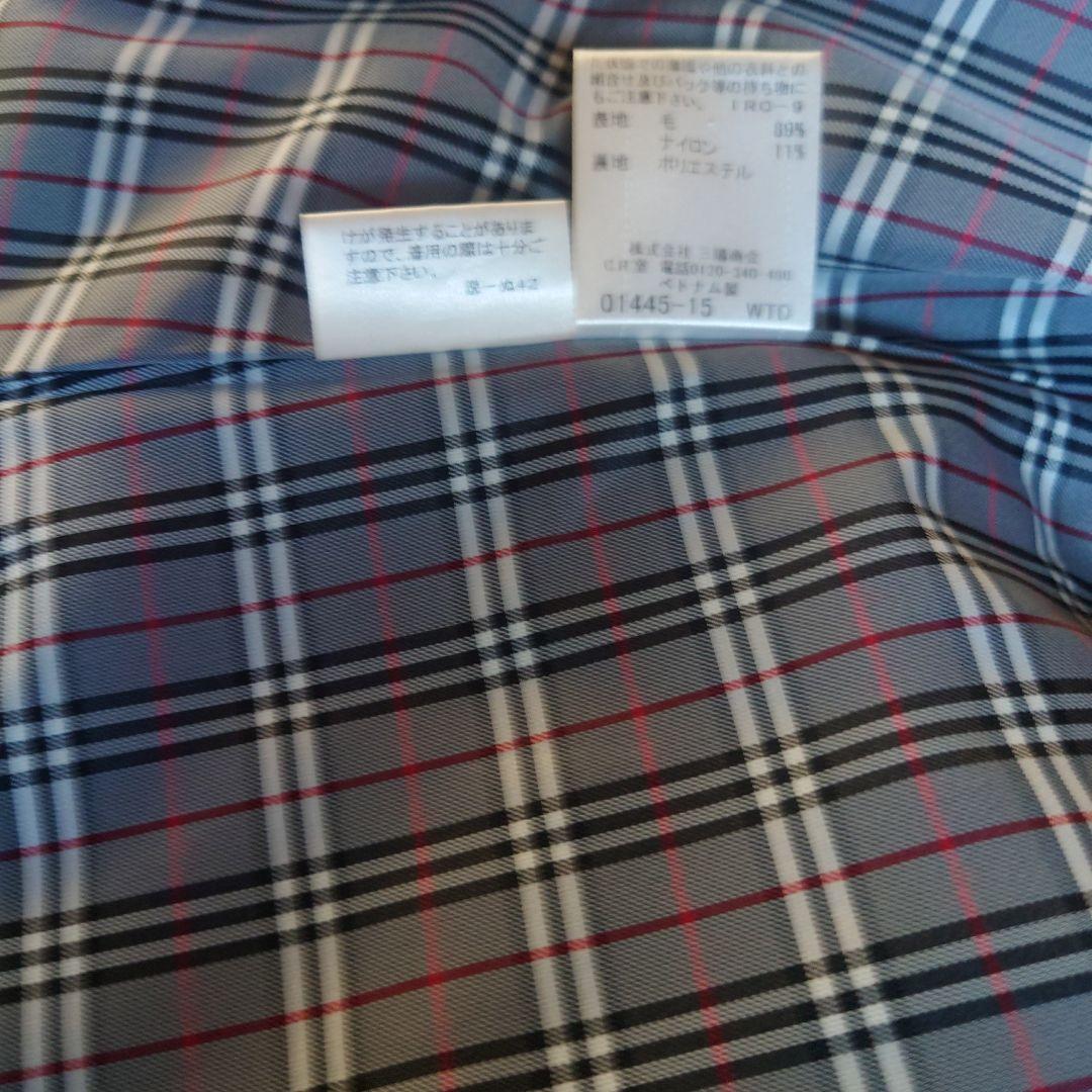 BURBERRY　BLUELABEL　ブルレ　裾　プリーツ　ウール　コート