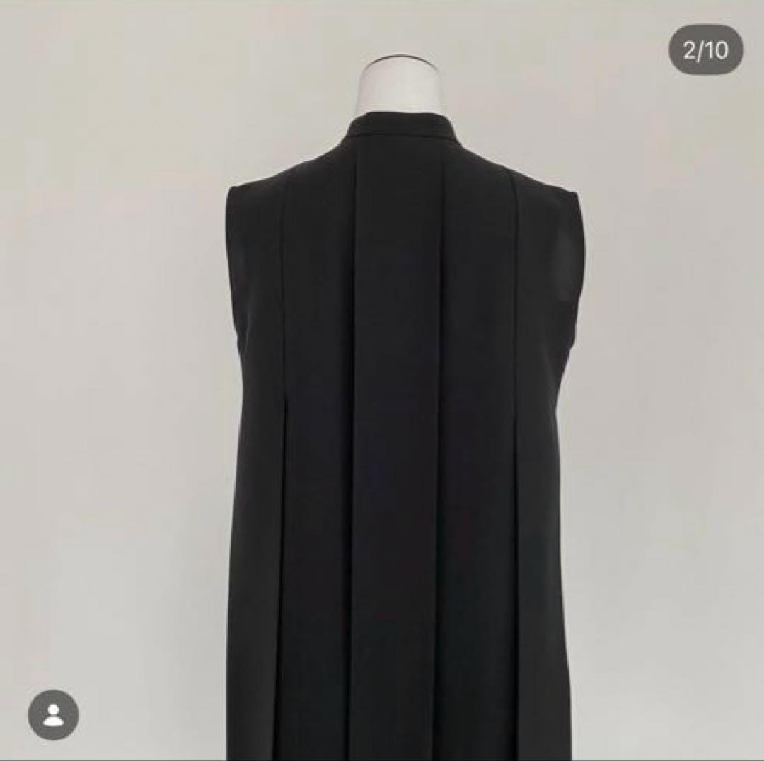 [新品未使用]LOHENローヘン　ワイドプリーツ２wayワンピース ブラック