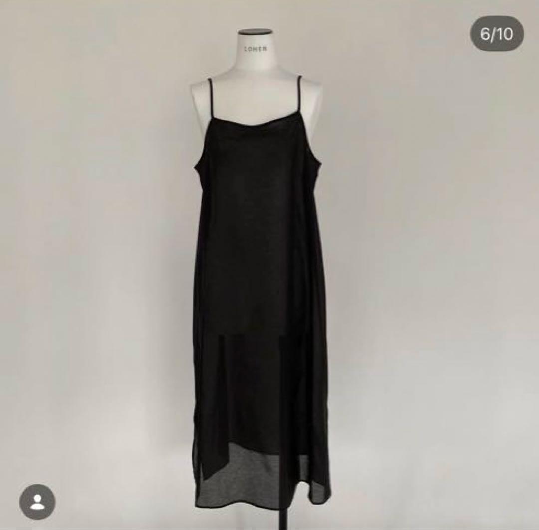 [新品未使用]LOHENローヘン　ワイドプリーツ２wayワンピース ブラック