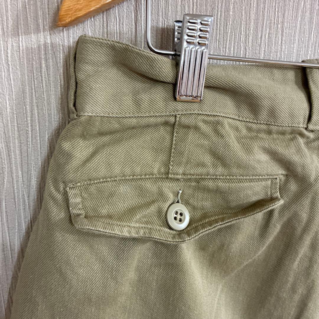 フランス軍　M52後期　オリジナル　カーキ チノパン サイズ35 33インチ相当