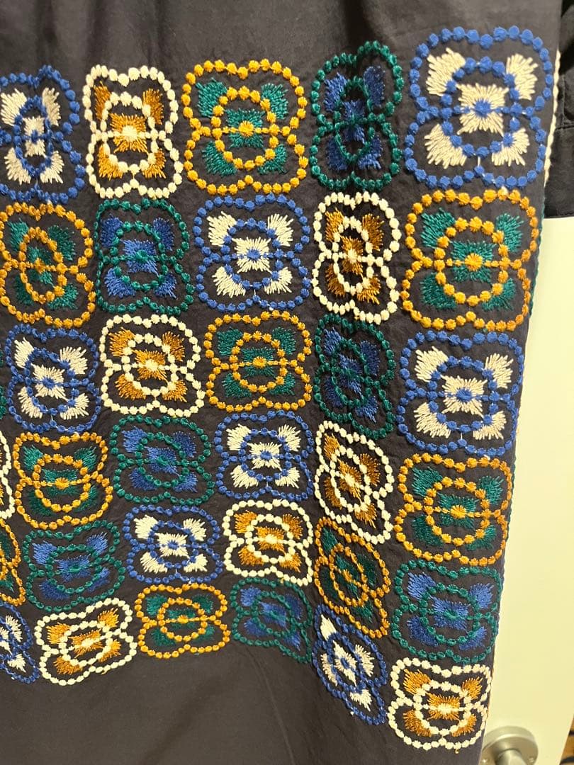 クリーニング済み　ミナペルホネン　blumen ギャザードレス　140