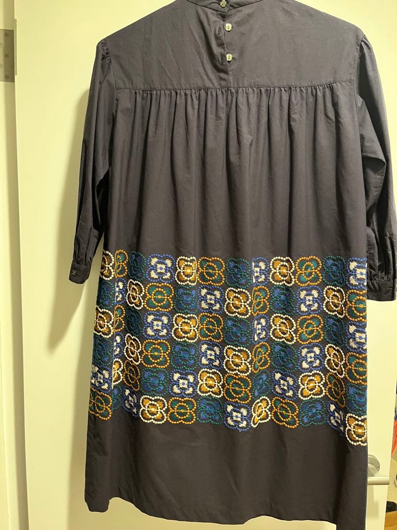 クリーニング済み　ミナペルホネン　blumen ギャザードレス　140