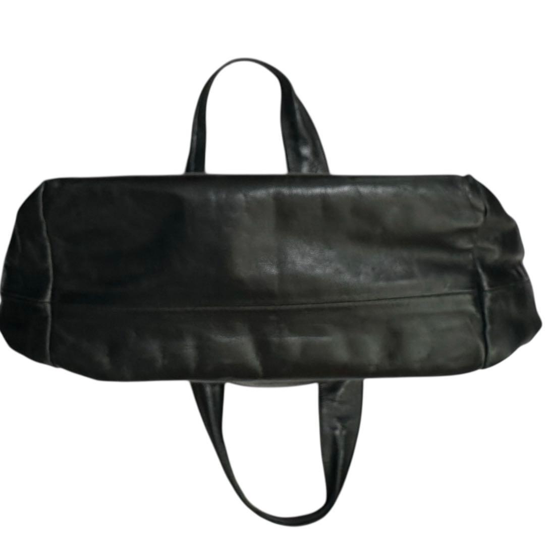 m0851 本革 レザー トートバッグ A4対応 ブラック