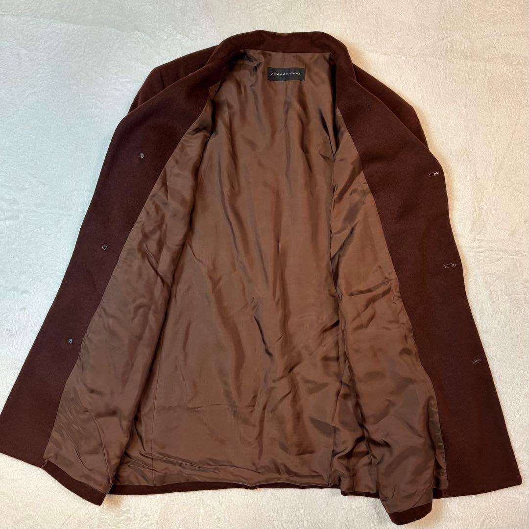 ヨーガンレール モッサコート アンゴラ 100% ボルドー L トグルボタン