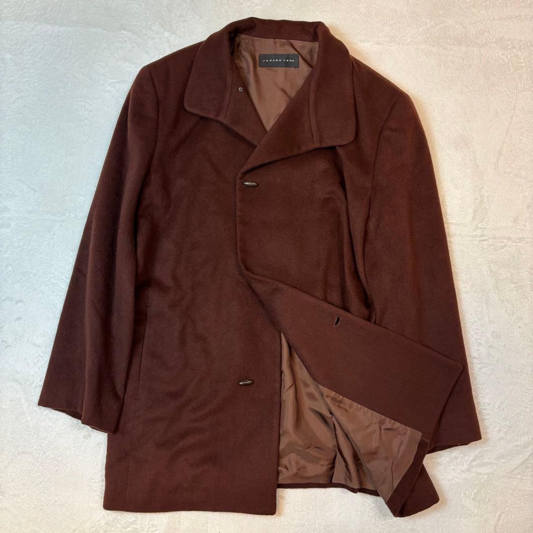 ヨーガンレール モッサコート アンゴラ 100% ボルドー L トグルボタン