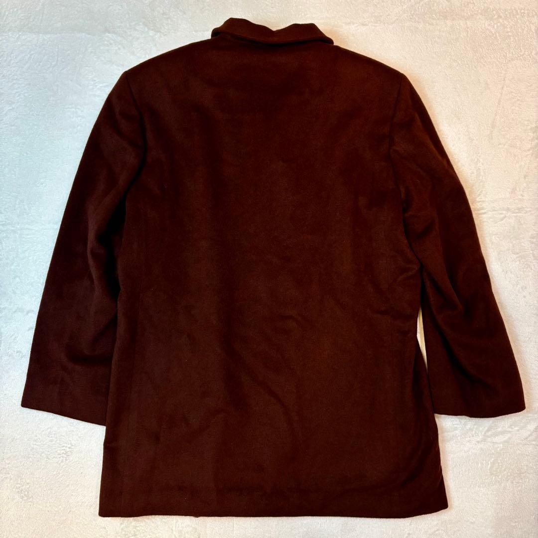 ヨーガンレール モッサコート アンゴラ 100% ボルドー L トグルボタン