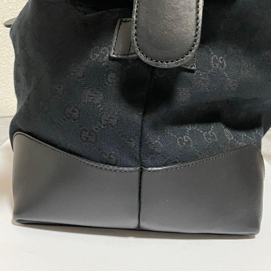 GUCCI グッチ ボストンバッグ ブラック GGスプリーム キャンバス