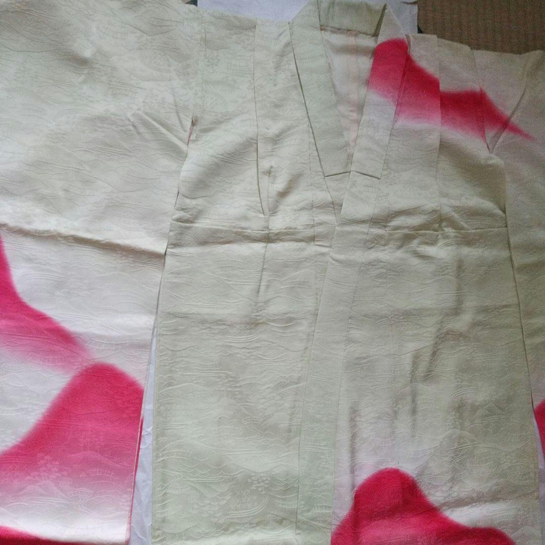 昭和レトロ 七五三 七歳 女児 女の子 着物 長襦袢 帯 しごきセット 正絹