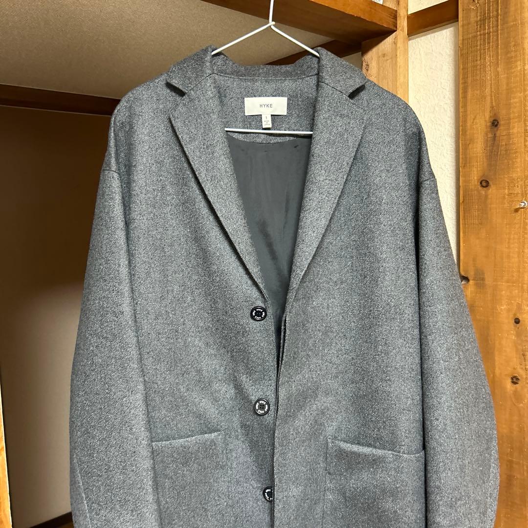 HYKE チェスターコート サイズ1 グレー