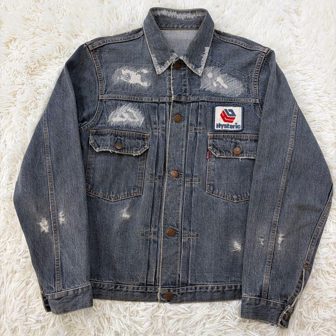 ヒステリックグラマー 2ndタイプ ダメージ加工 デニムジャケット ワッペン M