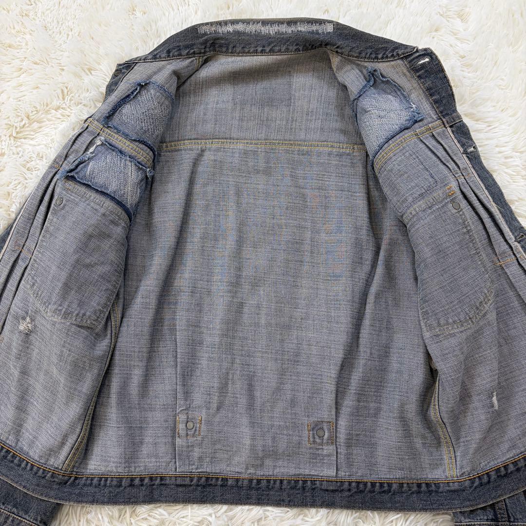 ヒステリックグラマー 2ndタイプ ダメージ加工 デニムジャケット ワッペン M