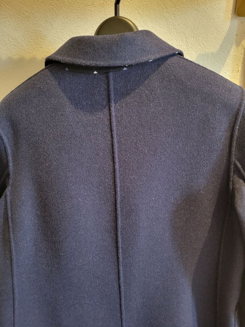 Max Mara　ネイビー リバーシブルウールコート