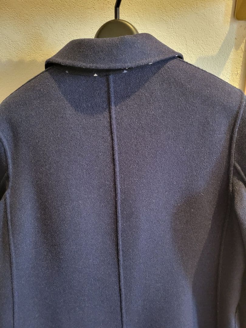 Max Mara　ネイビー リバーシブルウールコート