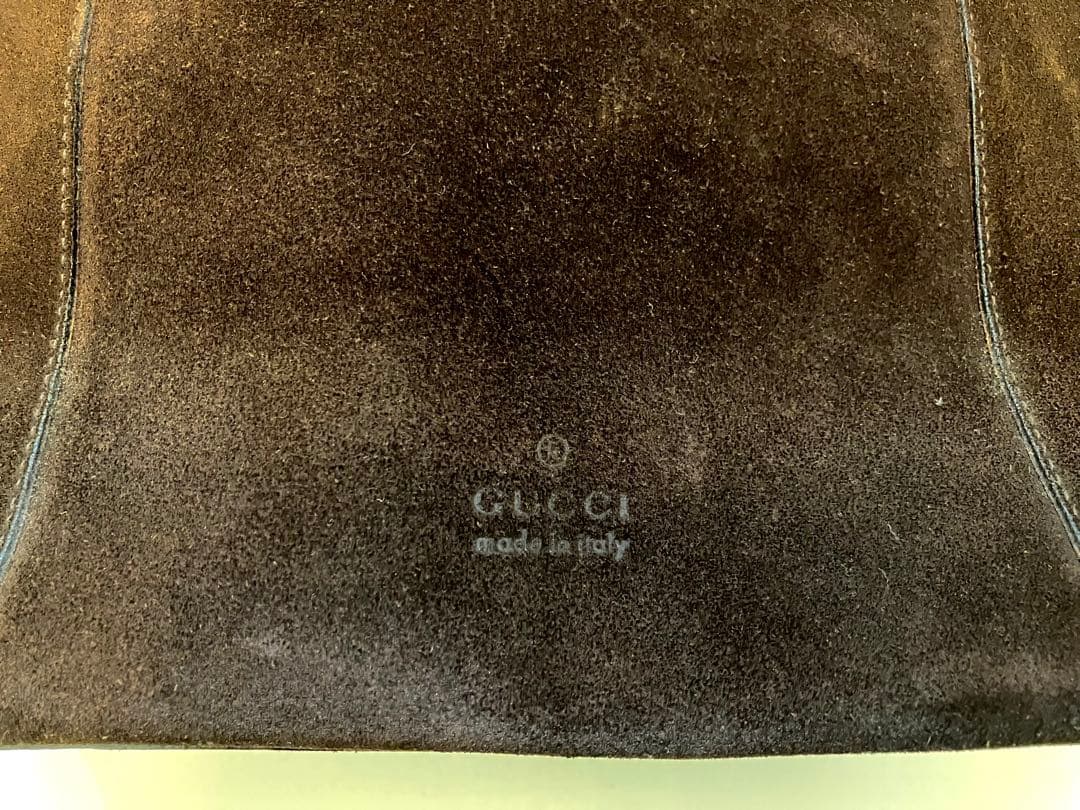 【GUCCI】リングハンドル ショルダーバッグ ブラウン