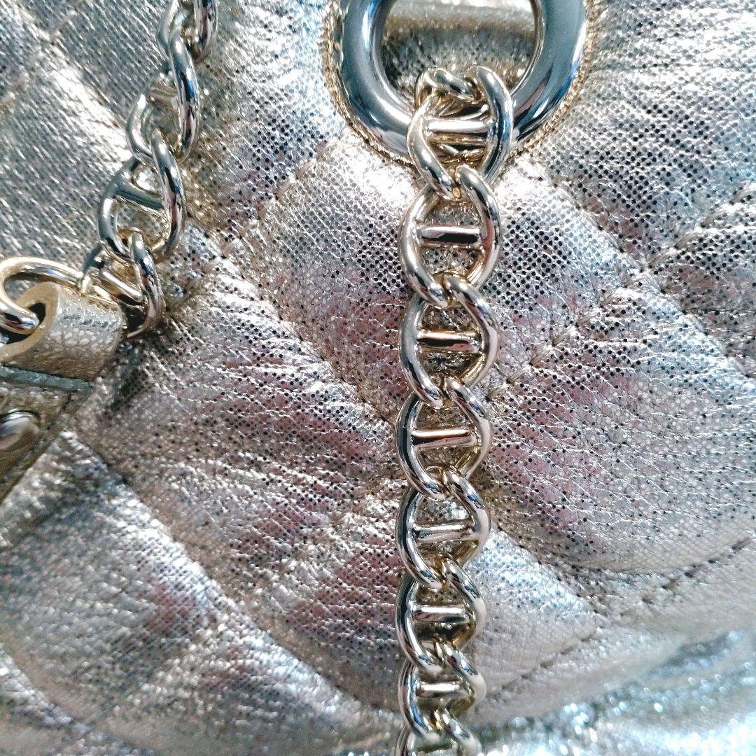 kate spade メタリックゴールド キルティング チェーンバッグ