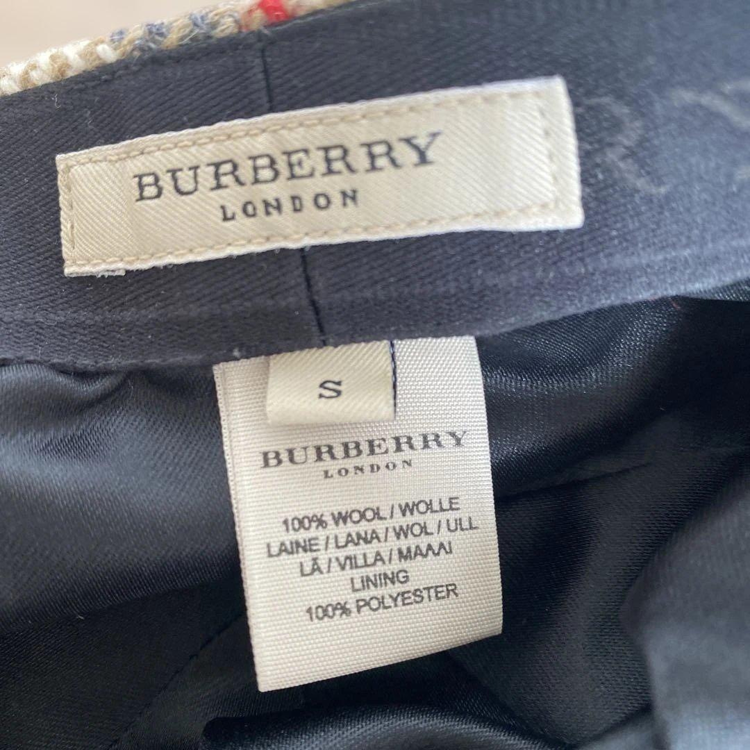 BURBERRY チェック柄 ベレー帽 Sサイズ