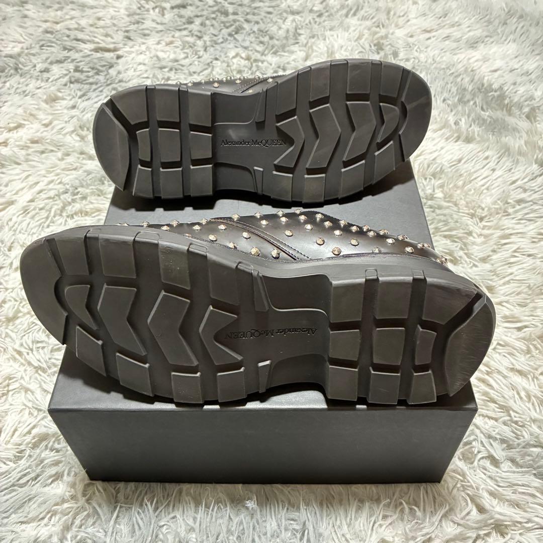 【未使用に近い】ALEXANDER MCQUEEN 本革 厚底 スタッズ 43
