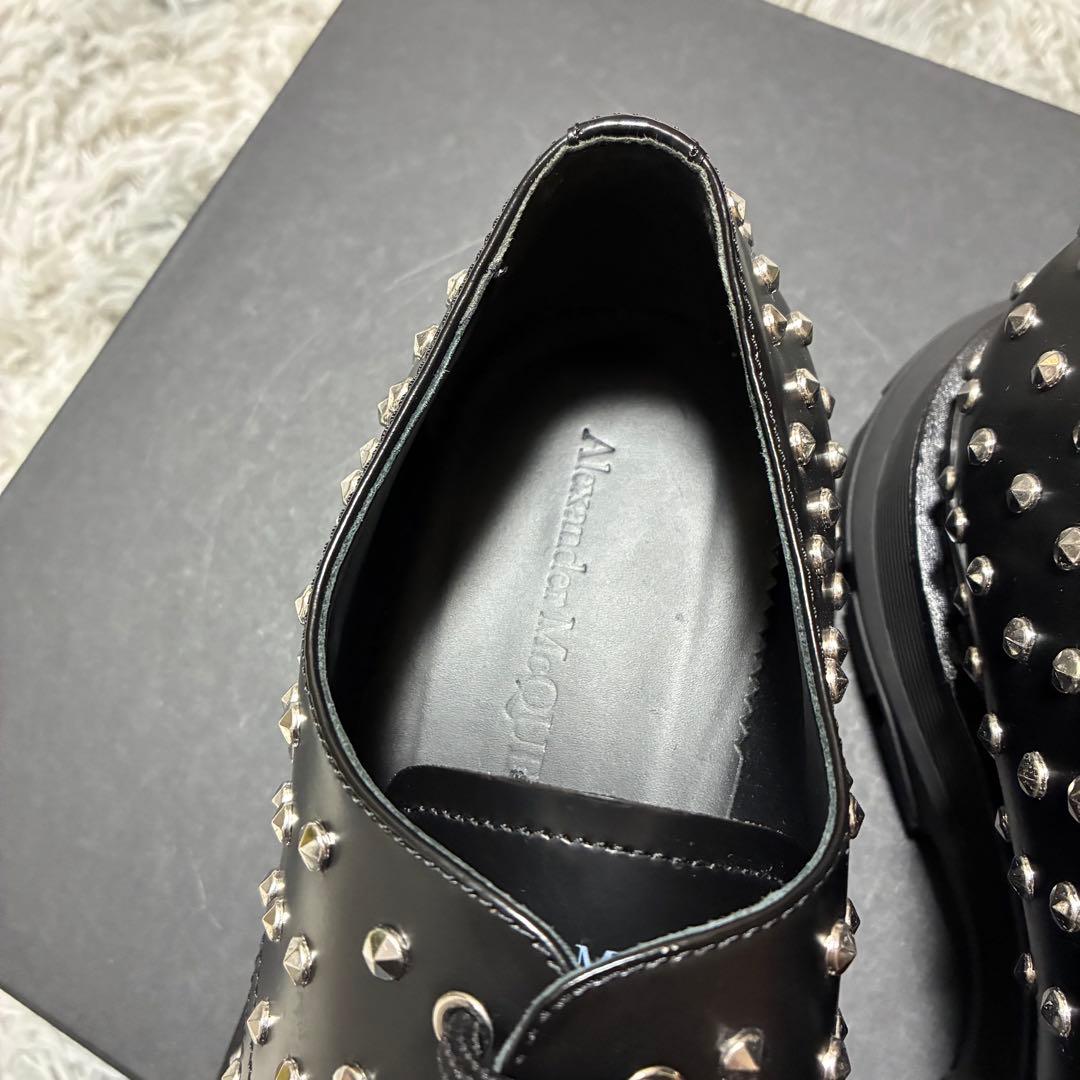 【未使用に近い】ALEXANDER MCQUEEN 本革 厚底 スタッズ 43