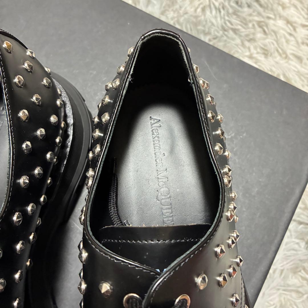 【未使用に近い】ALEXANDER MCQUEEN 本革 厚底 スタッズ 43