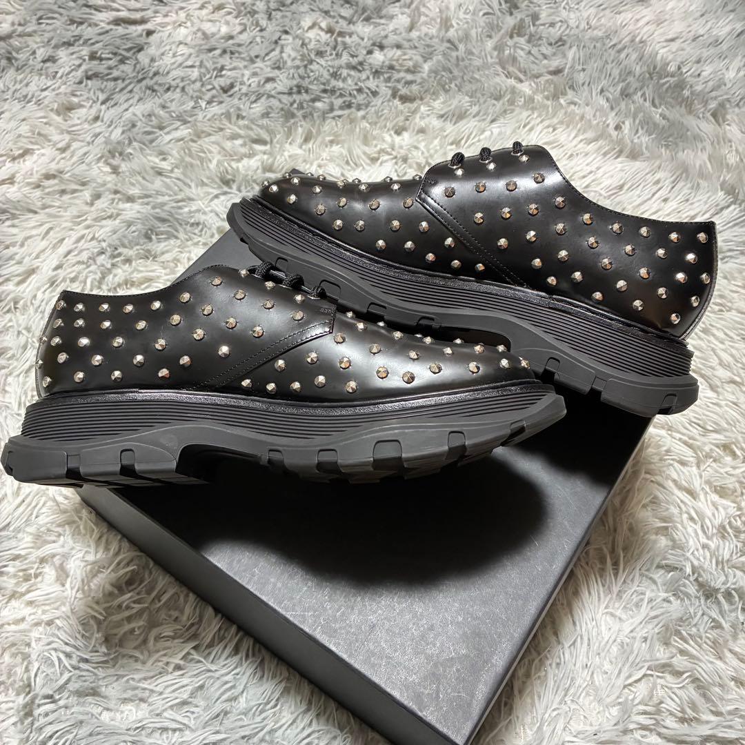 【未使用に近い】ALEXANDER MCQUEEN 本革 厚底 スタッズ 43