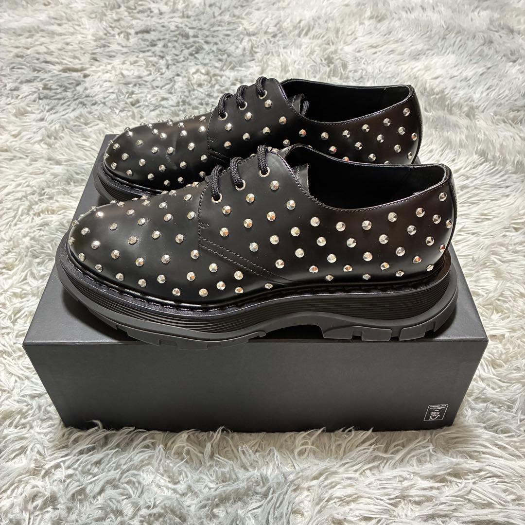 【未使用に近い】ALEXANDER MCQUEEN 本革 厚底 スタッズ 43