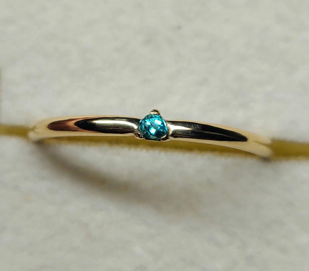 みるくる★ブラジルバターリャパライバトルマリンリング18金★