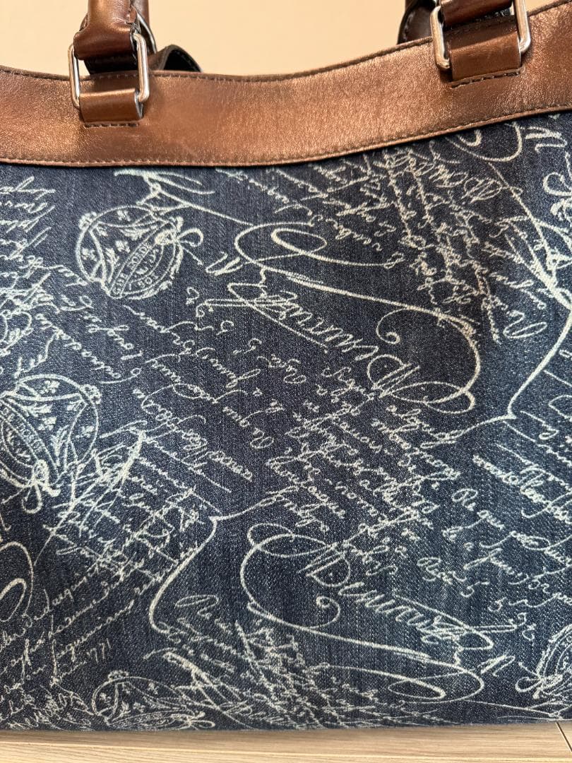 超レア　ベルルッティ銀座店リニューアル記念デニムバッグ ブラウンレザー