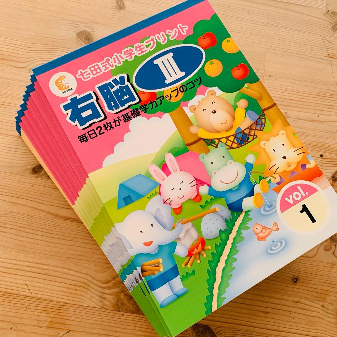 【全巻・未使用】七田式 右脳 III 小学生プリント3年生 高速処理トレーニング