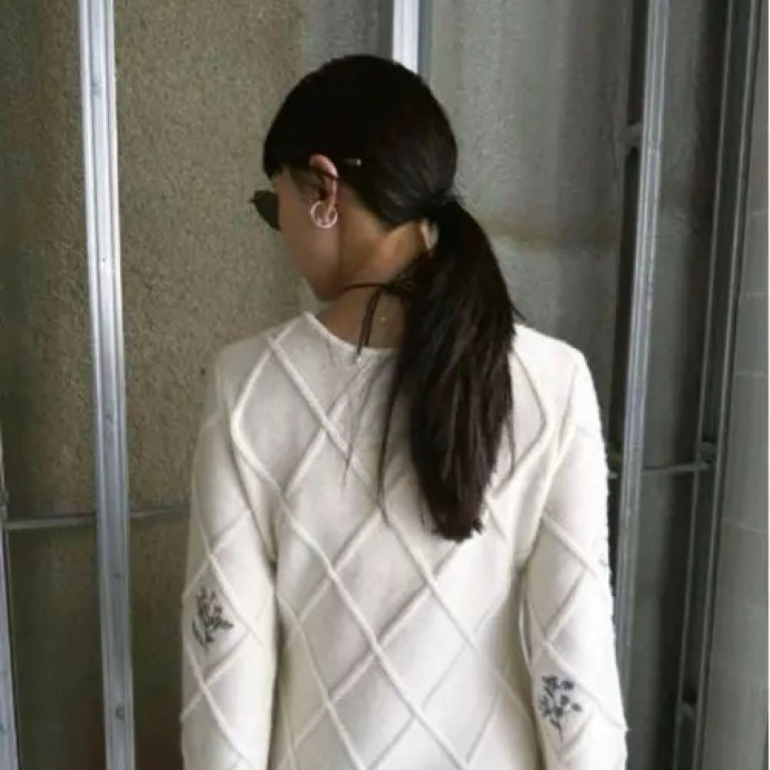 AMERI アイボリーニット ロングワンピース