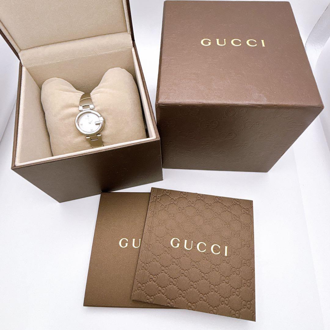 【極美品・電池新品・付属品】GUCCI 134.5 3P ダイヤ シェル