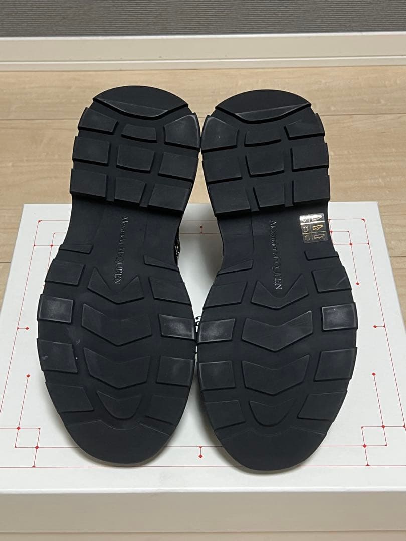 靴 AlexanderMcqueen Blackleatherankleboots