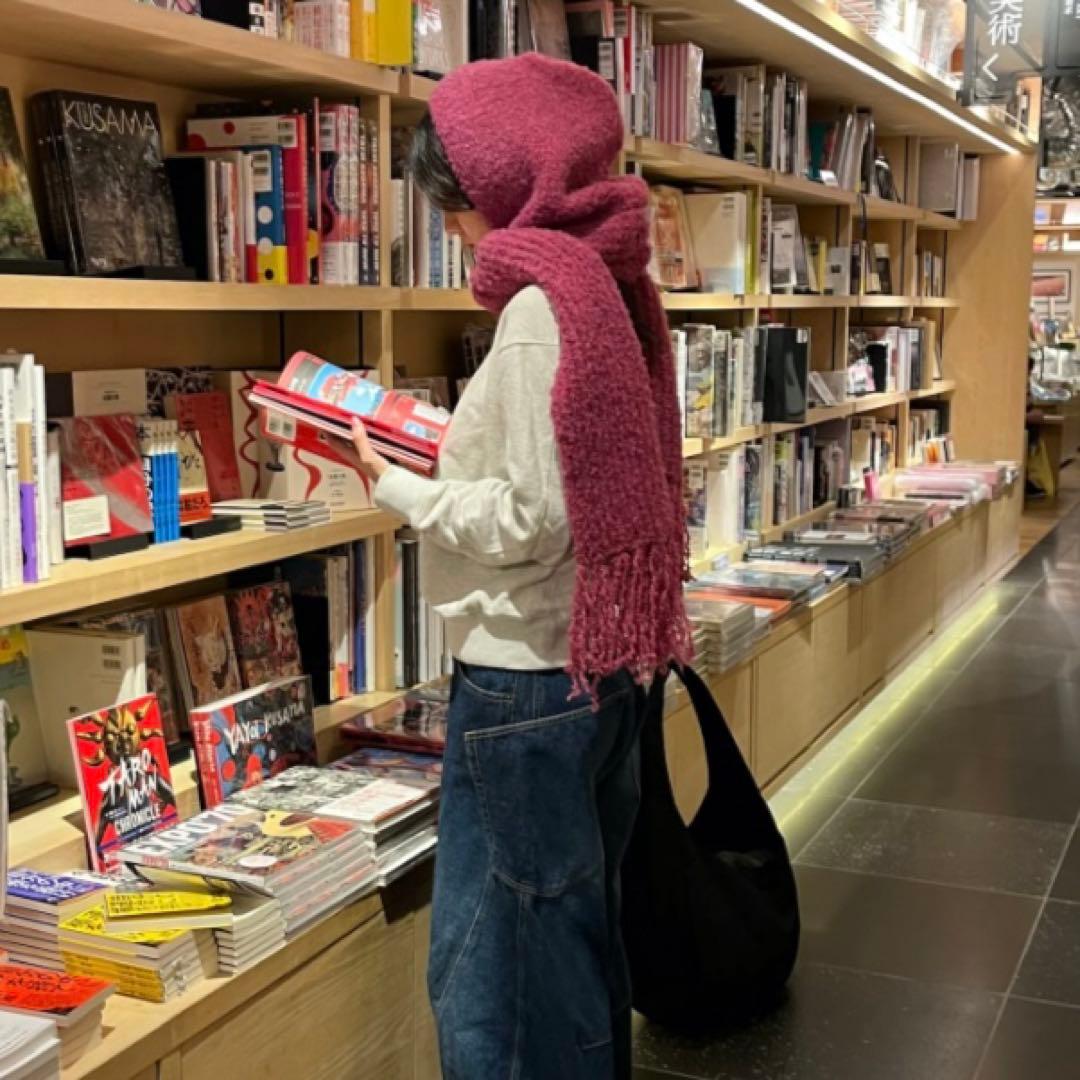 Margarines 【完売品】hooded scarf-Pink