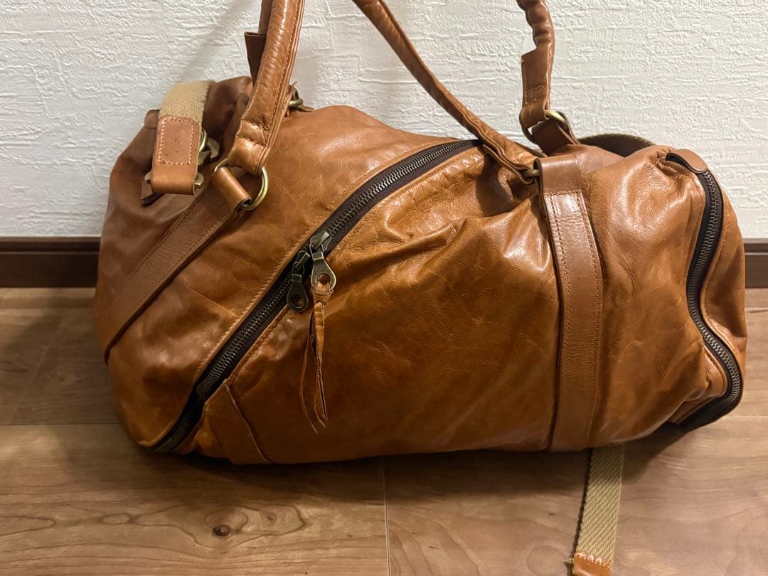 ミハラヤスヒロ ドラムバッグ レザーバッグ