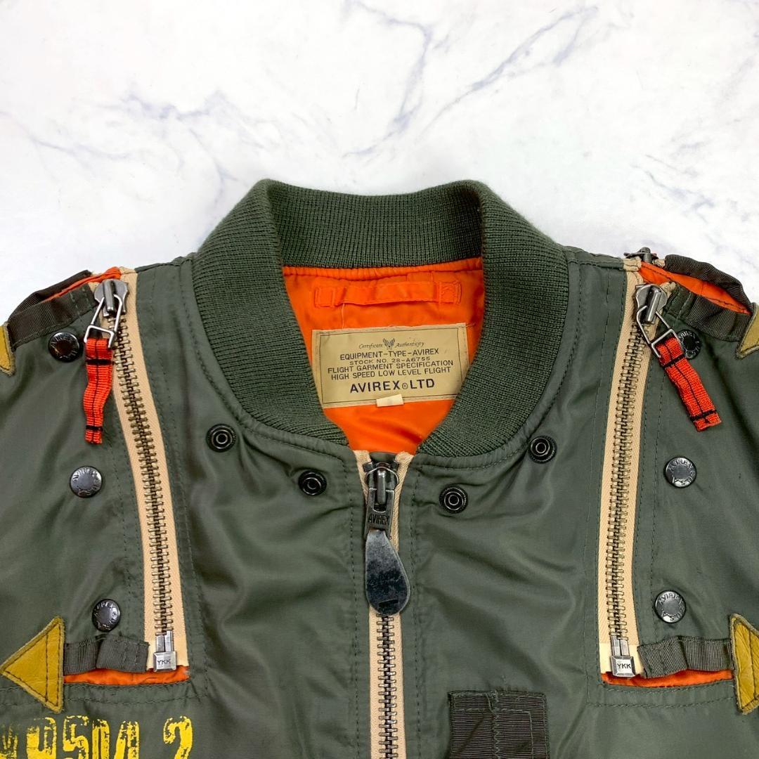 希少★AVIREX REMODEL MA-1 フライトジャケット L　E014