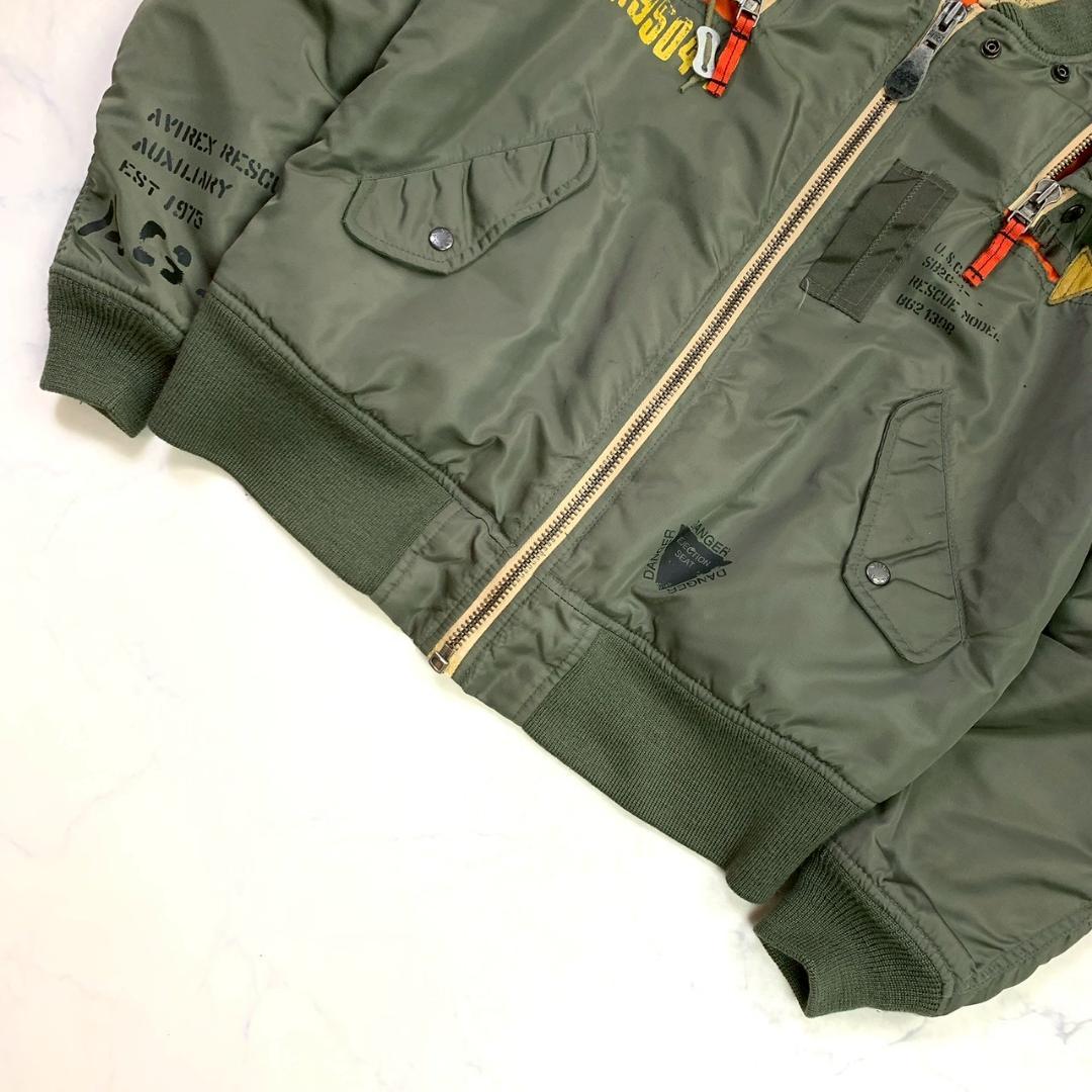希少★AVIREX REMODEL MA-1 フライトジャケット L　E014