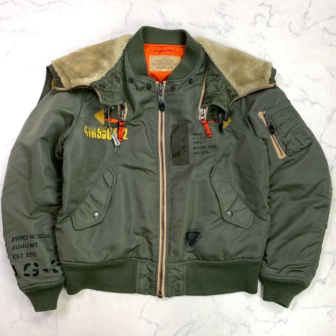 希少★AVIREX REMODEL MA-1 フライトジャケット L　E014