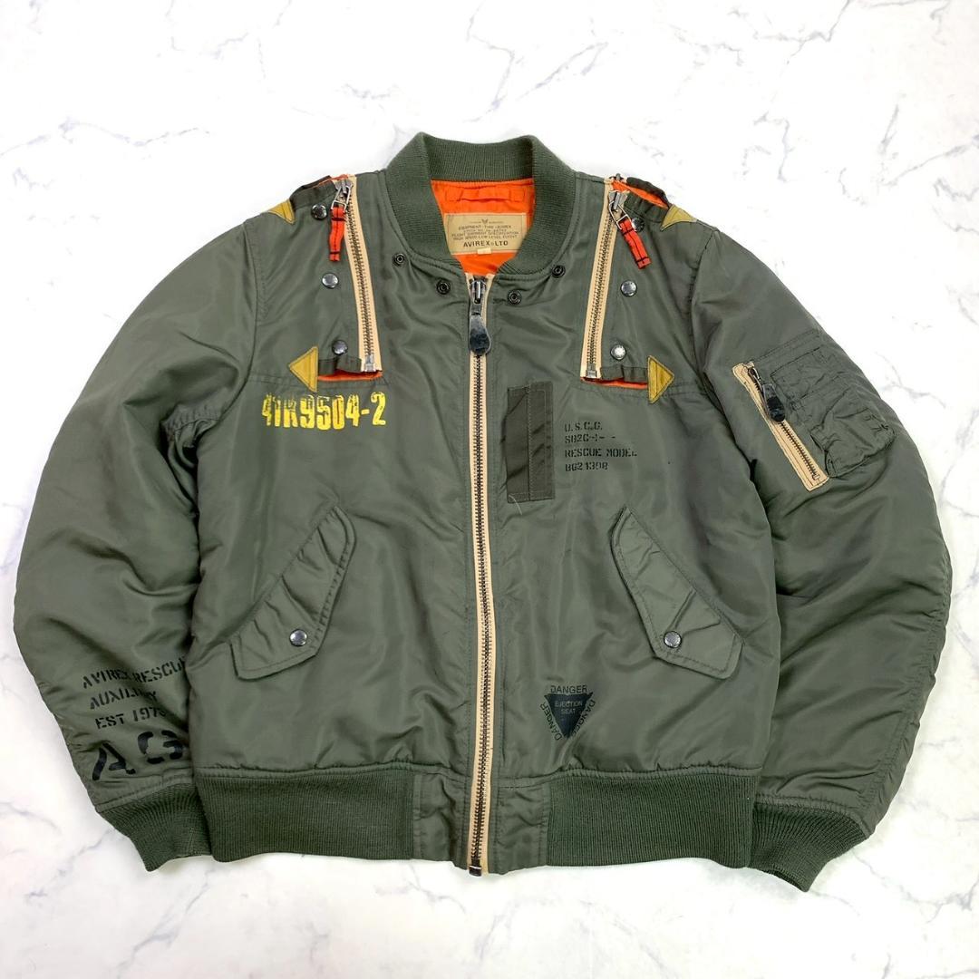 希少★AVIREX REMODEL MA-1 フライトジャケット L　E014