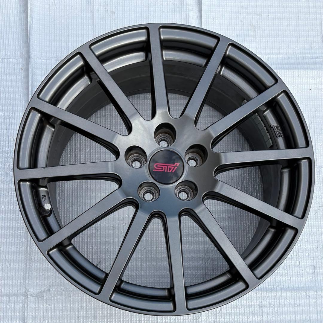 SUBARU STI 純正OP 17インチ7.5J+48 ガンメタホイール①