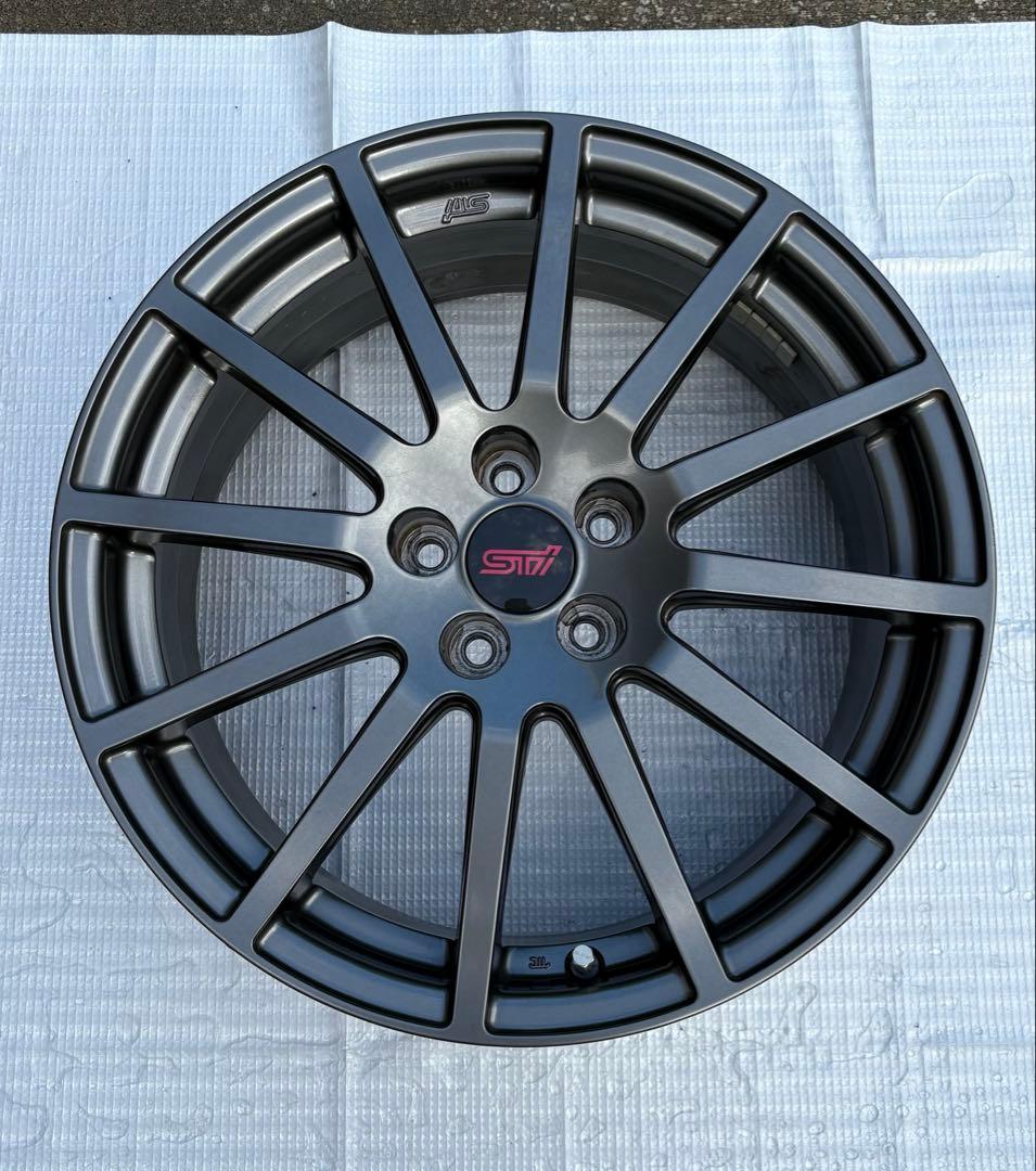 SUBARU STI 純正OP 17インチ7.5J+48 ガンメタホイール①