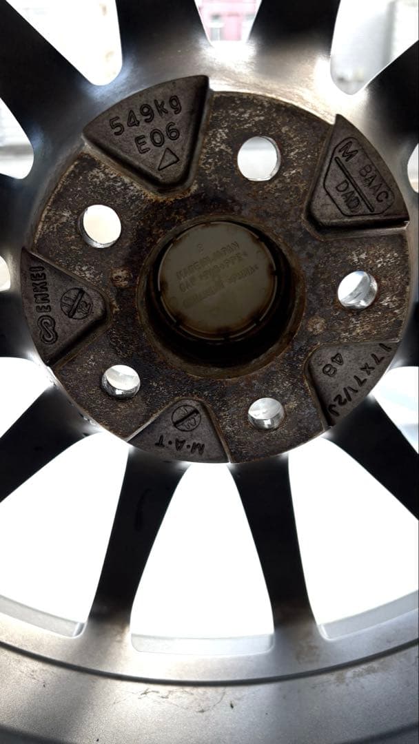 SUBARU STI 純正OP 17インチ7.5J+48 ガンメタホイール①