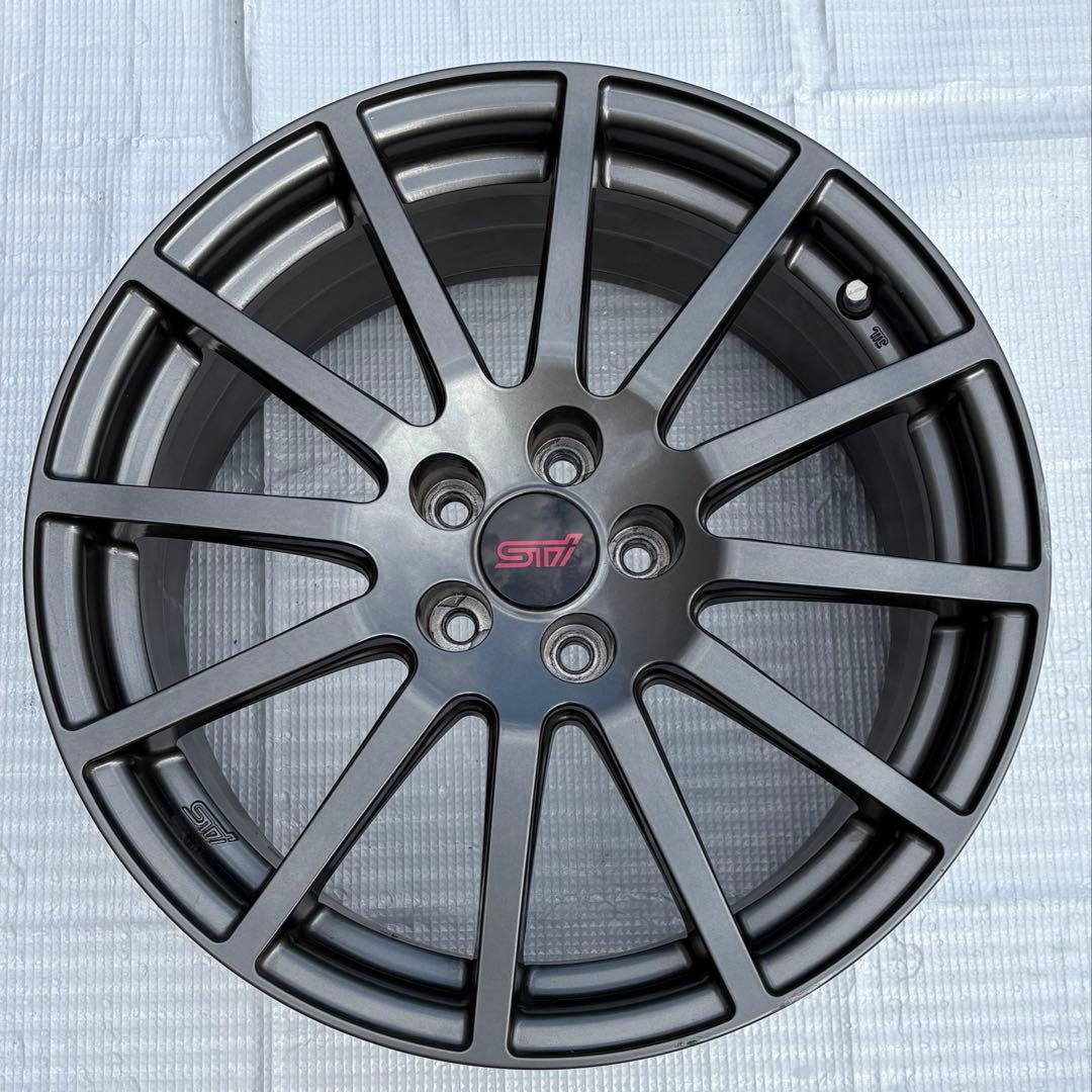 SUBARU STI 純正OP 17インチ7.5J+48 ガンメタホイール①