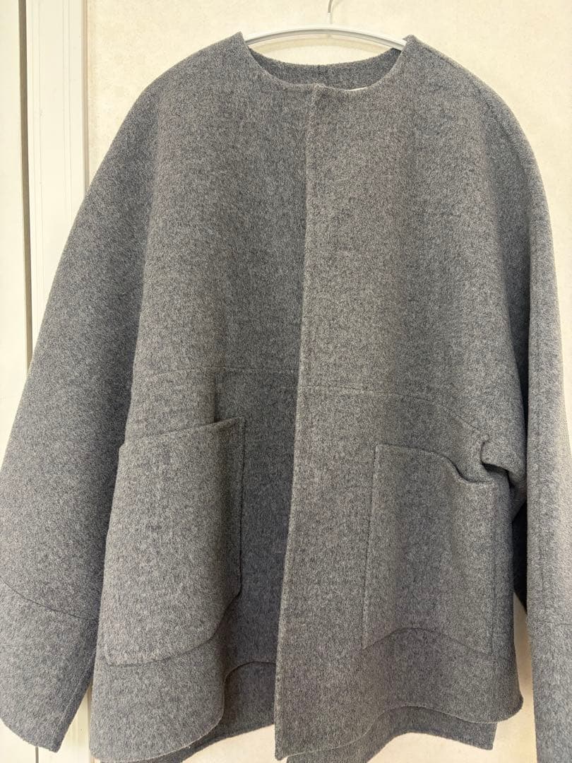 【girlish】ガーリッシュst.cecilia リバーウールコート　グレー