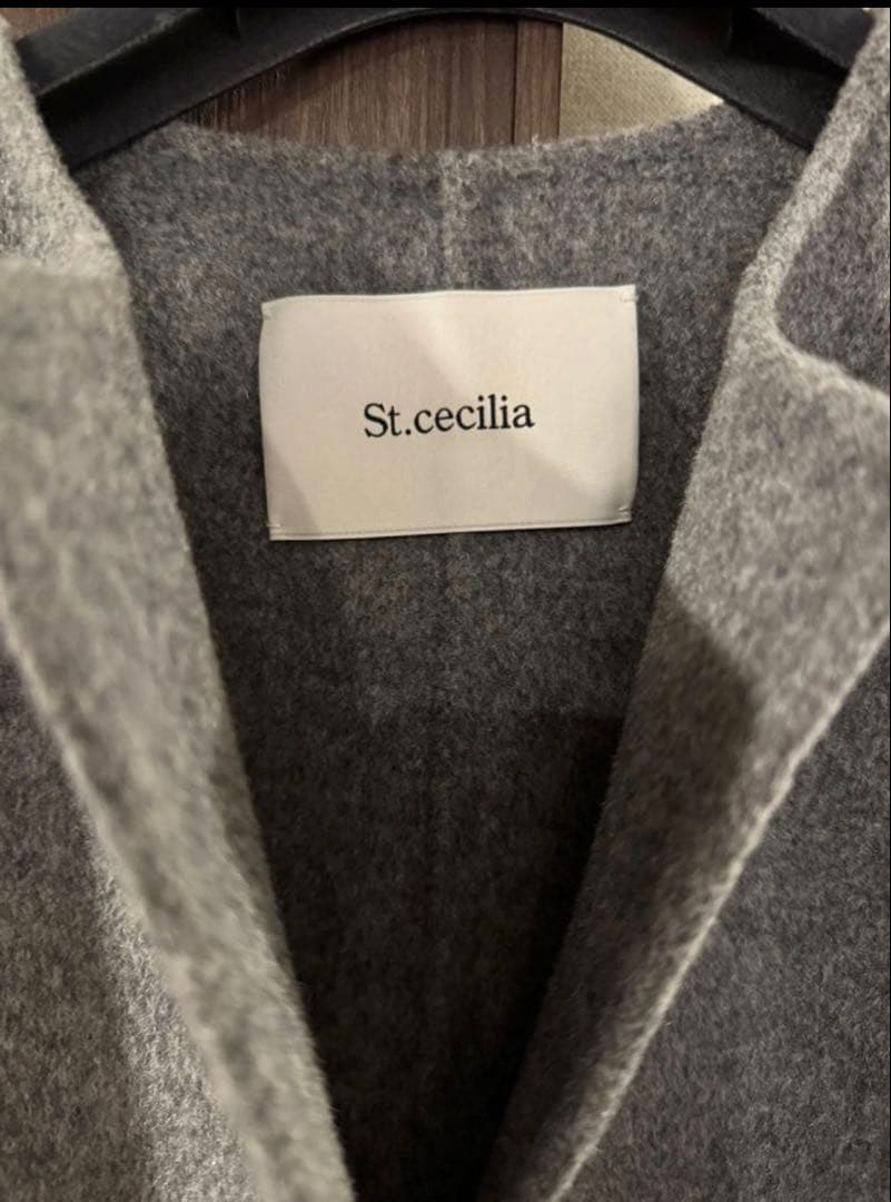 【girlish】ガーリッシュst.cecilia リバーウールコート　グレー