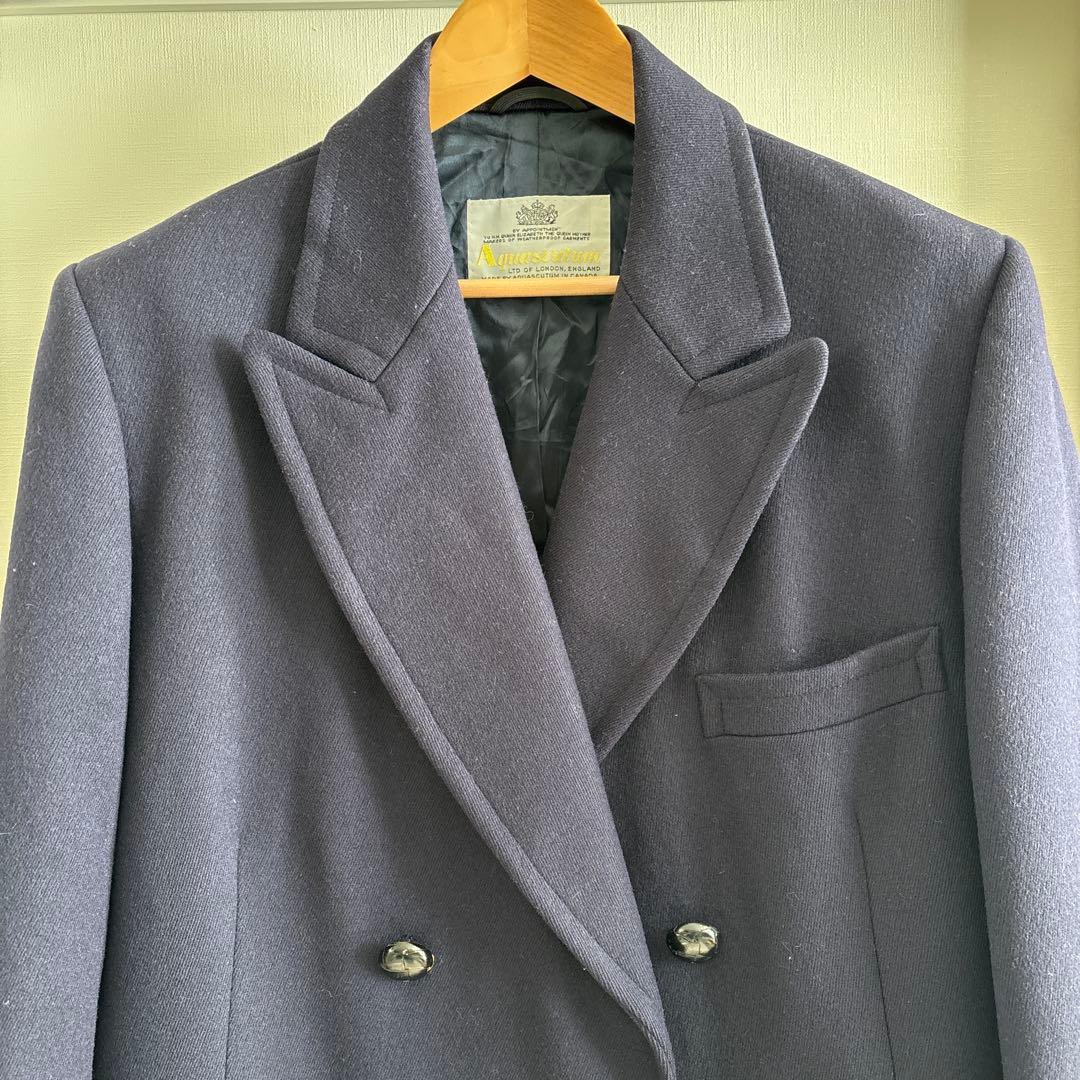 aquascutum ロングコート　チェスターコート　ウール　ダブル　カナダ製