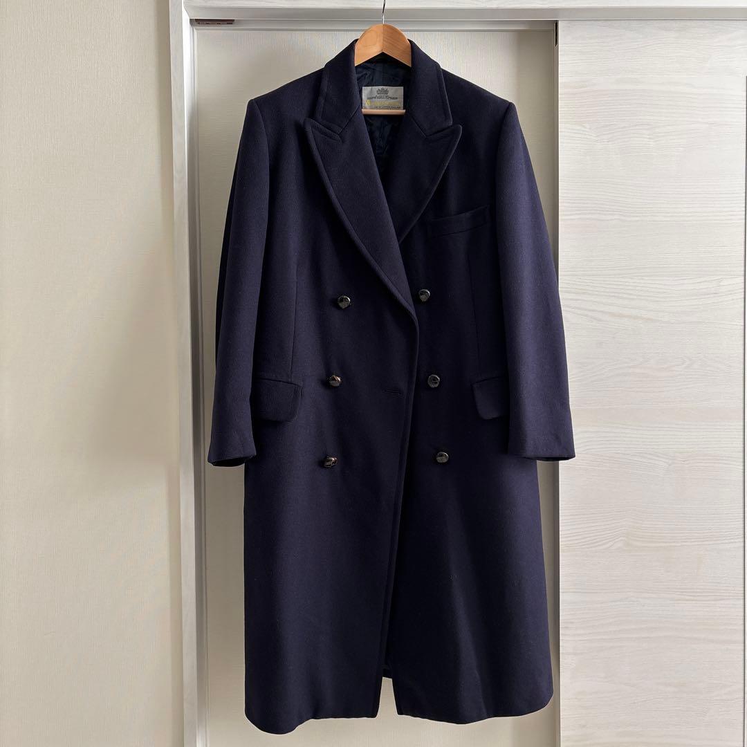 aquascutum ロングコート　チェスターコート　ウール　ダブル　カナダ製