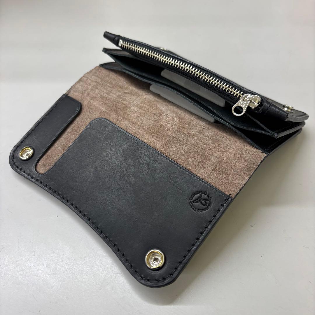 user【ブラック&クロコダイル】ミドルトラッカーウォレット