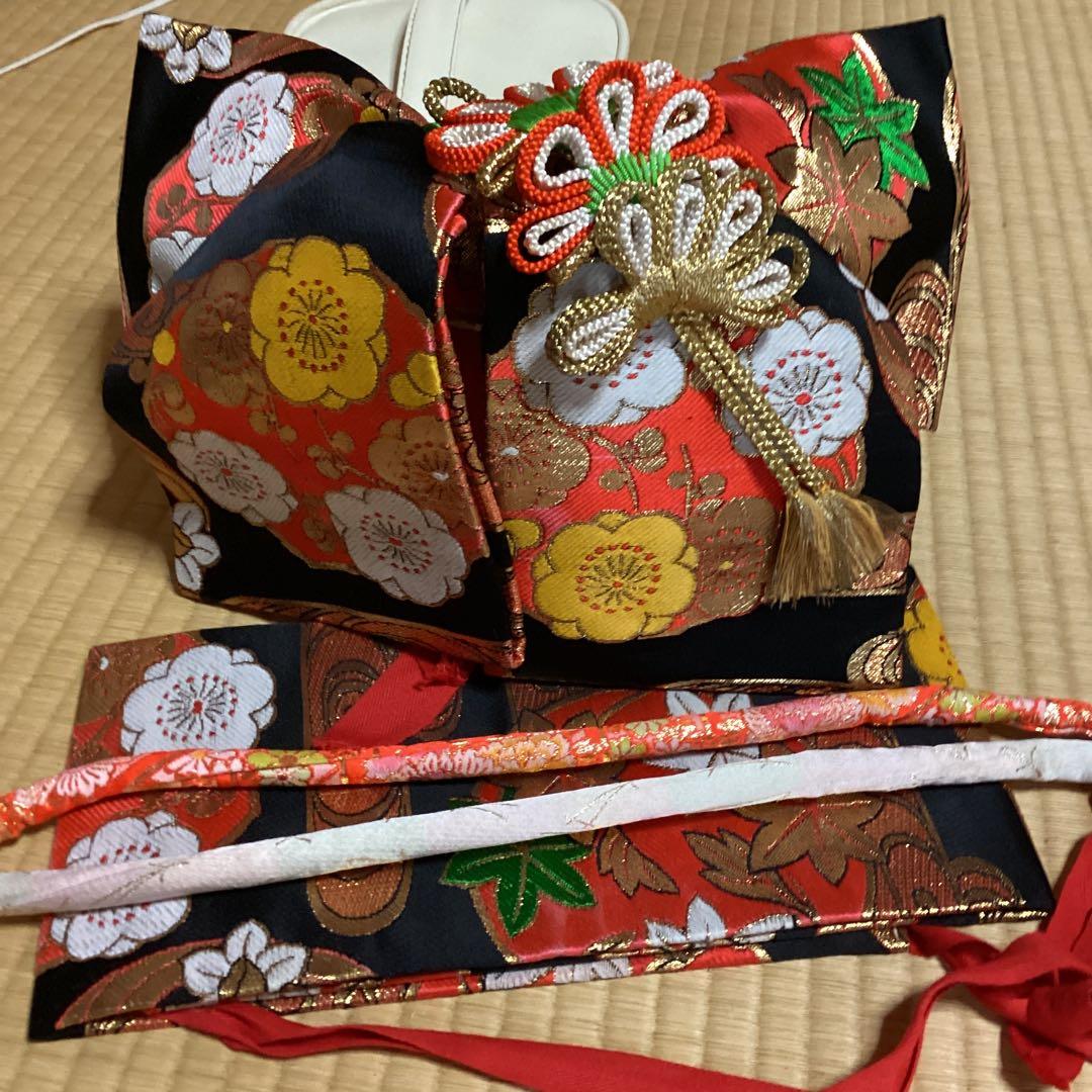 七五三 小柄七歳用フルセット帯幅14センチ　　草履21センチ