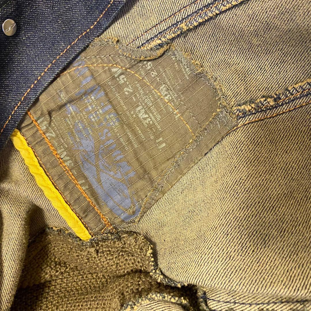 OAKLEY 異素材ドッキングジャケット　デニム　ニット　y2k 韓国　個性的